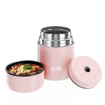 Yelocota Food Jar for Hot Food,20Oz Vacuum Insulated Stainless Steel Lunch Food Containers, Wide Mouth Soup Flask for Hot Food, Leak Proof Food Jar for School Office Travel