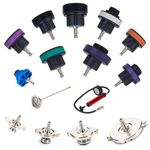 GOTLUCK 15PCS Automotive Cooling System Radiator Pressure Tester Kit,Universal Water Tank Leak Detector Car Cooling System Tester Kit
