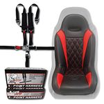 UTV Junior Seat (Fits Stock and Aftermarket Seats) (Red Seat-Black 5 Point Harness)