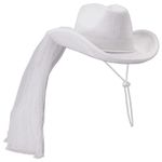 Beistle 60739 1-Pack Western Bride's Hat