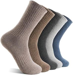MOGGEI Womens Merino Wool Socks for Hiking Winter Warm Thick Thermal Crew Cozy Cabin Ladies Gift Comfy Boot Work Socks 5 Pairs(Assorted N(5 Pairs))
