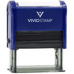 Paid Cash Check Credit Self Inking Rubber Stamp (Blue Ink) - Medium