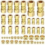 46 PCS Compression Fittings, Brass 