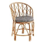 Royal Cane Industry Bamboo Wooden Cane (Rattan, Bait) Chair for Lawn Chair, Arm Chair, Room Atta Chair, Indoor Outdoor with Random Color Cushion