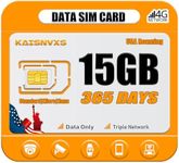 KAISNVXS 4G LTE Cellular Data SIM Card for 365 Days 30GB Compatible with USA Nationwide Networks for Security Cameras, Hunting Trail Cameras, Game Cameras, Tablets, Unlocked IoT Device,Plug and Play