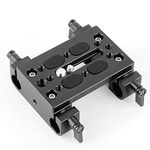 SMALLRIG 15mm Base Plate with Rod Clamps, 15mm Rod Support Mounting Plate for Camera Rig - 1775