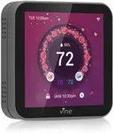 vine Programmable Thermostat for House with 4.0" Touch Screen, WiFi Smart Home Thermostat for AC and Heating, App/Voice Control, Valentine's Day Decorations, C-Wire Required, Grey
