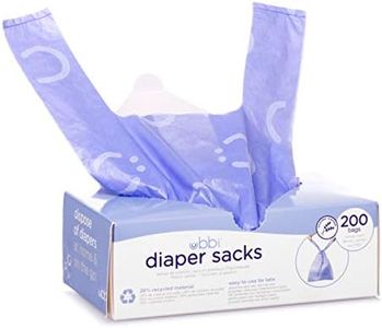 Ubbi Disposable Diaper Sacks, Lavender Scented, Easy-To-Tie Tabs, Diaper Disposal or Pet Waste Bags, 200 Count