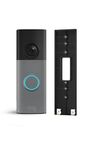 Ring Battery Video Doorbell (newest gen) + No-Drill Mount | DIY Wireless Doorbell Camera | Retinal 2K | 6x Zoom | Built-In Battery | 30-day free trial of Ring Subscription Plan