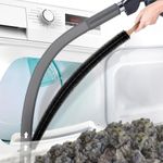 PetOde 2 Pieces Dryer Vent Cleaner Kit Compatible with All Vacuum Cleaner, Dryer Lint Brush and Vacuum Hose Attachment with Stretch Universal Connector, Quickly Lint Remover, Deep Gray