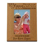 ukgiftstoreonline Personalised You Are The Nana Photo Frame Portrait Oak Wood Finish (4 x 6 Inch)