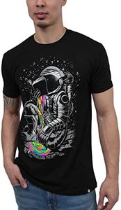 INTO THE AM Premium Graphic Tees Men - Cool Design T-Shirts for Guys Galactic Wisdom L