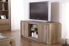 Home Source A286Canyon TV Unit - Unique 3D Design Oak Finish