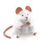 Folkmanis Mouse Hand Puppet (White)