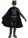 Funidelia | Deluxe Batman Costume - Justice League for boy Superheroes, DC Comics - Costumes for kids, accessory & fancy dress for Halloween, carnival & parties - Size 10-12 years - Black