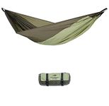 AMAZONAS Ultra-Light Silk Traveller Thermal Hammock 520 g 275 x 140 cm Pack Size 20 x 6.5 cm up to 200 kg in Green