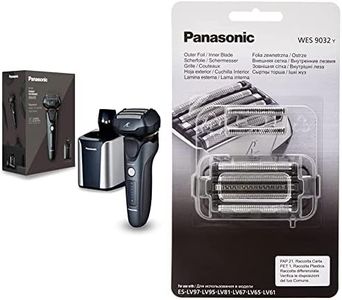 Panasonic - Personalcare ES-LV97-K803 | Rasoir 5 Lames dont 2 de finition externes Wet & Dry 5 accessoires 50 min d'autonomie 1 heure de charge Noir & WES9032Y1361 Combopack, Messer plus Folie