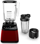 Blendtec Designer Series Blender with 90 oz WildSide+ Jar and 34 oz GO Travel Bottle - Kitchen Blender Bundle - Red