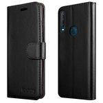 iCatchy For Alcatel 1S / 3L 2020 Case Leather Wallet Book Flip Folio Stand View Cover compatible for Alcatel 1S / 3L 2020 Phone Case (Black)