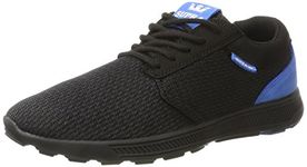 Supra Women's Hammer Run Skate Shoe, Black-Royal, 12 UK