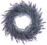 DDHS Lavender Wreath for Front Door, 18" Artificial Farmhouse Wreaths for Wall Window Party Wedding Decor Indoor Outdoor