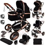 Baby Stroller 3 in 1 Pram Pushchair