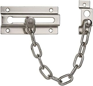 HASWARE Door Chain Lock,Door Latch Sturdy Premium Thickened Chain Locks for Inside Door, Child Proof Latch Lock, Additional Privacy and Security for Home (Silver)