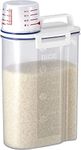 Taylor & Brown Rice Storage Container 3L - Airtight Food Storage Container with Measuring Cup, BPA Free Plastic Portable Cereal Container for Kitchen - Storage Bin for Beans, Flour, Pet Food