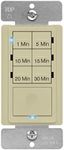 "Enerlites HET06A-I Countdown Timer Light Switch Bathroom Fan Timer Motor Timer Switch Decorator Wall Plate Included 1-30 Minutes, Ivory"