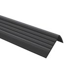 ND 40x25mm Bullnose Self Adhesive Stair anti slip nosing 1.18 Meters 46.45" length rubber angle step Edge TMW Profiles (Black)