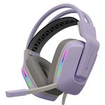 ZEBRONICS Havoc Premium Gaming Over Ear Headphone with Dolby Atmos Subscription, 50mm Neodymium Drivers, Extra Soft Ear Cushion, Suspension Headband,Braided Cable (Purple)