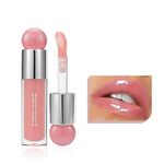 Big Brush Head Lip Gloss, Moisturizing & Nourishing Lip Oil, Non-Sticky Long Lasting Jelly Liquid Lipsticks Lip Tint Lip Glaze Makeup Gift for Women (# 105)