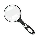 Magnifying Glass 10X Handheld Reading Magnifier for Seniors, Thickened Magnifying Lens with Non-Slip Rubber Handle, Ideal for Reading Small Prints Hobby Observation Inspection (White)