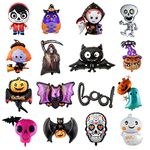 Atpata Funky 16pcs Halloween Theme Haunted Party Decorations 32inch Jumbo Foil Balloons Bouquet
