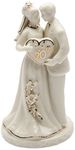 Cosmos Gifts Porcelain 50th Anniversary Cake Topper (Ivory)