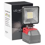 LIVOWALNY Cordless Flood Light for Milwaukee Light m18 Work Light, 30W 3000LM Battery Light for Milwaukee m18 Battery in Camping, Outdoor Lighting, Car Repairs