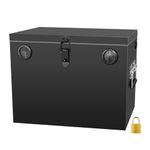 Peastorm 12V Car/RV/Marine Battery Box, Steel Battery Relocation Kit for Trailer, Boat, Trolling Motor, Kayak (Group 27 Black)