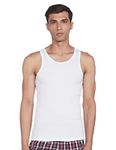 Van Heusen Men Anti Bacterial Vest - 100% Combed Cotton - Moisture Wicking, Sleeveless_10073_White_M