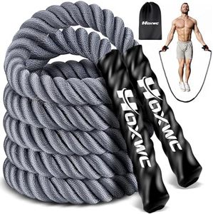Weighted Jump Rope, 2lb Heavy Duty Jump Rope for Fitness, Battle Rope for Fitness Training, Full Body Exercise at Home Gym for Men and Women, Strengthening Legs, Arms and Stabilizing Muscles