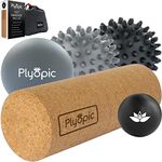 Plyopic. Massage Ball Set (5pcs) for Deep Tissue Muscle Recovery, Myofascial Release, Trigger Point Therapy, Mobility, Plantar Fasciitis Relief. Eliminate Muscle Pain & Tension in Your Back Neck Foot