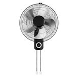 Karl home 16 inch Oscillating Wall Mount Fan, Quiet 3-Speed Indoor Fan with 60° Adjustable Tilt, Pull-Chain Easy to Control, Space-Saving Cooling for Home, Office, Greenhouse