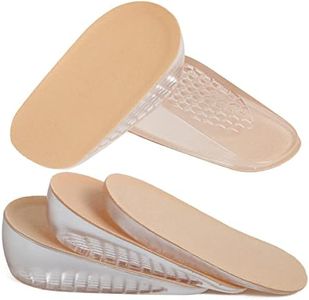 Olukssck 1 par Plantillas de Gel para Aumento Altura, Plantillas para Crecer Invisibles para Mujeres y Hombres, Absorción de Impactos, Altura 1cm, 2cm, 3cm(S para mujeres, altura:3 cm, caqui)