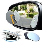 2 PCS Blind Spot Mirrors, HD Wide Angle Convex Blind Spot Mirror,Frameless 360° Rotate Sway Adjustable Convex Rear View Mirror for Car Trucks SUV (Car Blind Spot Mirrors)