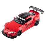 SANTALON 1/22 Big Toyota Supra GR LBWK Toy Car Metal Pull Back Diecast Car with Openable Door and Sound Light, Gifts Toys for Kids【 RED 】(‎1/22 Big TOYATO SUPRA - RED)