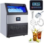 GarveeHome Commercial Ice Maker Machine, 200lbs/24H, 55lbs Storage, Single Water Inlet, 90 Ice Cubes in 12-15 Min, Ice Machine, Efficient Ice Production, LED Display, for Home Bar Office Party