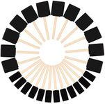 Kurtzy Foam Paint Brushes (24 Pack) - Two Sizes - Wood Handle Sponge Paint Brush Set - Painting Tool for Acrylics, Oils, Stains & Watercolours - Arts & Craft Supplies