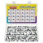 ALLECIN 24 Values BJT Transistor Kit A1015 A733 C945 C1815 S8050 S8550 S9012 S9013 S9014 S9015 S9018 2N7000 2N2222 2N2907 2N3904 2N3906 2N5401 2N5551 BC327 BC337 BC547 BC550 BC557 BC560 Transistors