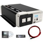 Energizer 1500 Watt 12V Pure Sine Inverter Dual AC Outlets & USB, Installation Kit Included, Automotive Power for Power Tools, Camping & Car Accessories - ETL Approved Under UL STD 458