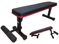 SNOWA Foldable Flat Travel Weight Bench for Multipurpose Fitness Exercise Gym Workout, Heavy Duty Bench for Home & Pro Gym Fold to 6 inch High (42 inch with Leg Support) (Black) Weight Limit: 300 Kg