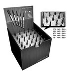 SPEED TIGER ISE Carbide Square End Mill 25 Piece Set - Micro Grain Carbide End Mill for Alloy Steels/Hardened Steels - 4 Flute - ISE-SET-4T - Fractional - Made in Taiwan